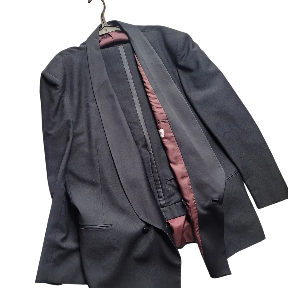 Men's Tuxedo With 2 Cummerbunds Black Tall 2XL